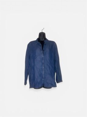 GAP 1969 Denim/Lyocell  2014 Dark Blue Button Shirt Women's Size Large